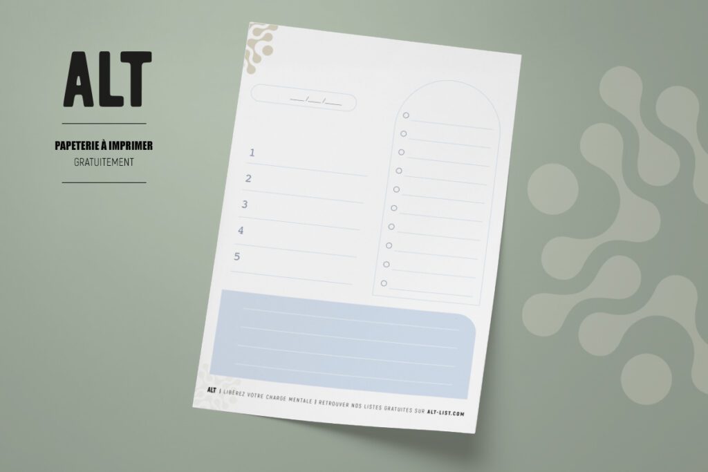 Aperçu to-do list quotidienne bleu PDF gratuit à imprimer