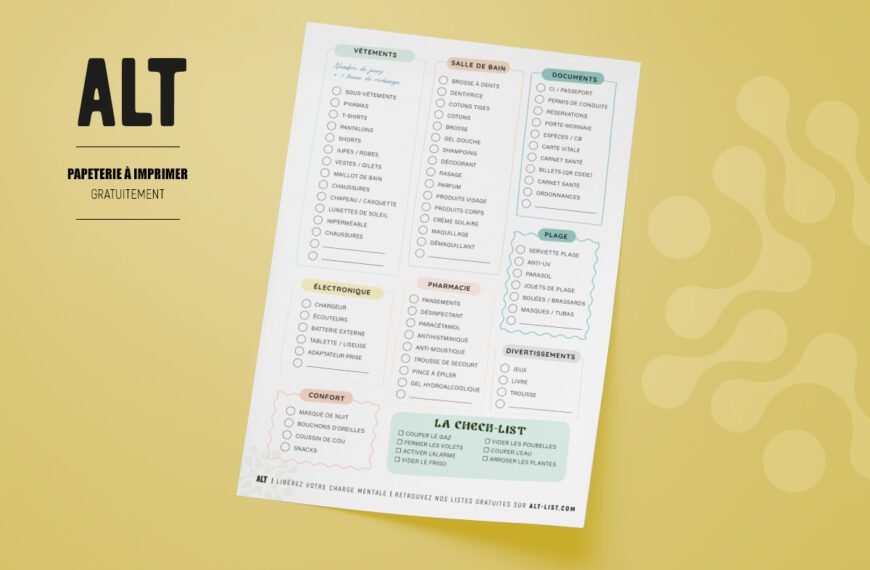 Liste vacances variante 2 — PDF gratuit à imprimer | ALT