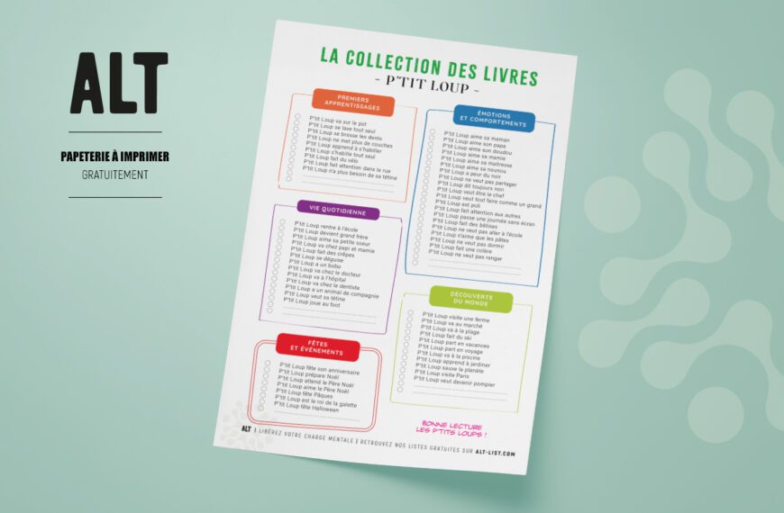Checklist des livres P’tit Loup à imprimer